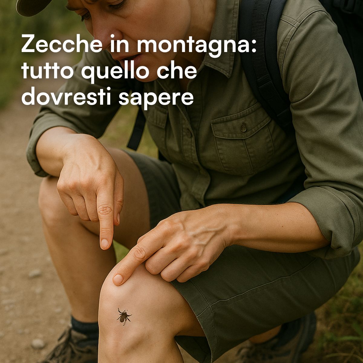 AI generated image of a woman with a tick