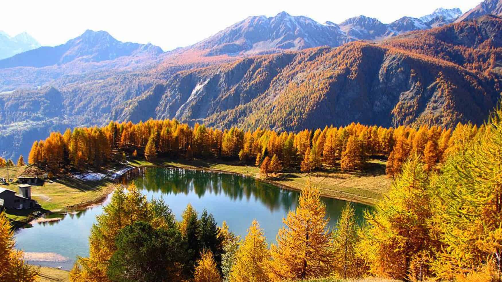 lago di lod foliage Valle d'Aosta